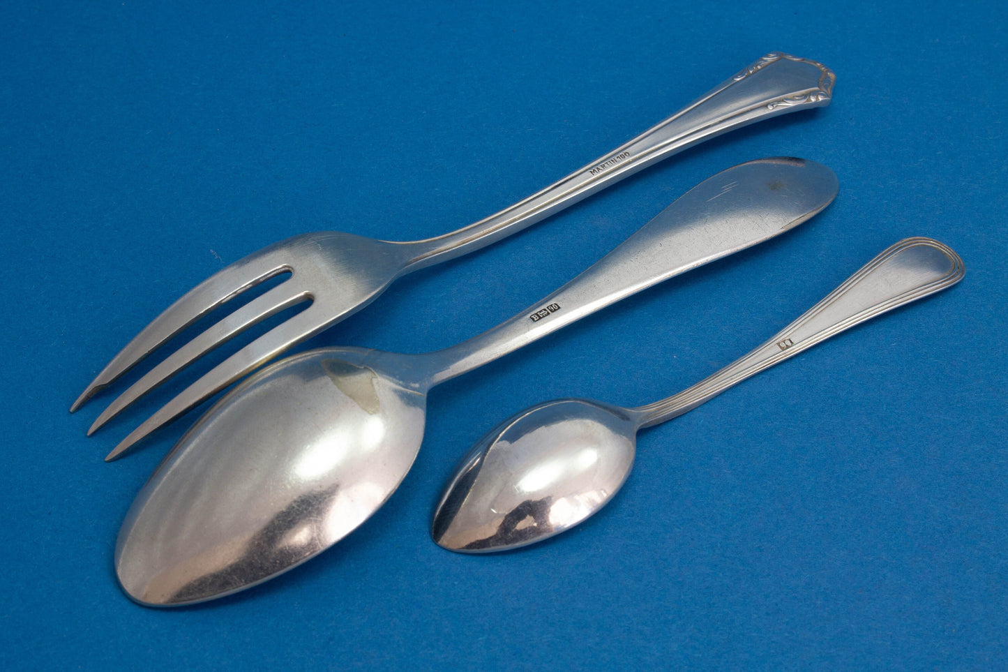 Mismatched-Besteckset für Kaffee und Kuchen, versilbert, Teelöffel, Kuchengabel, Mokkalöffel