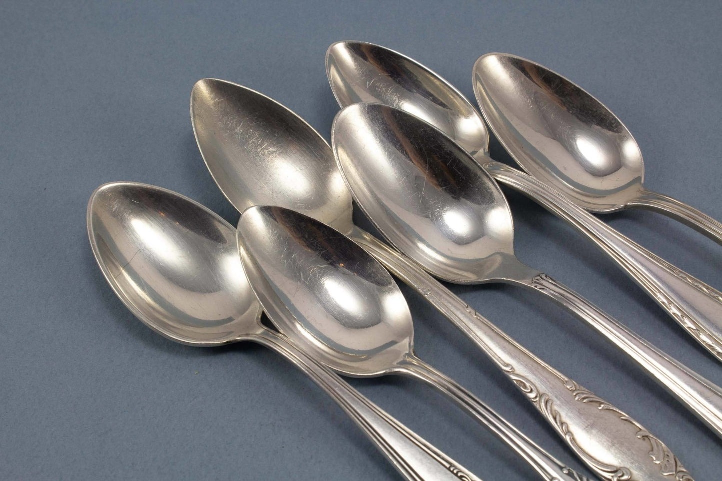 6 versilberte Teelöffel, Mix and Match , Mismatched, Shabby Chic, Löffel, Foto Requisiten, Schmuckdesign, Tee Party