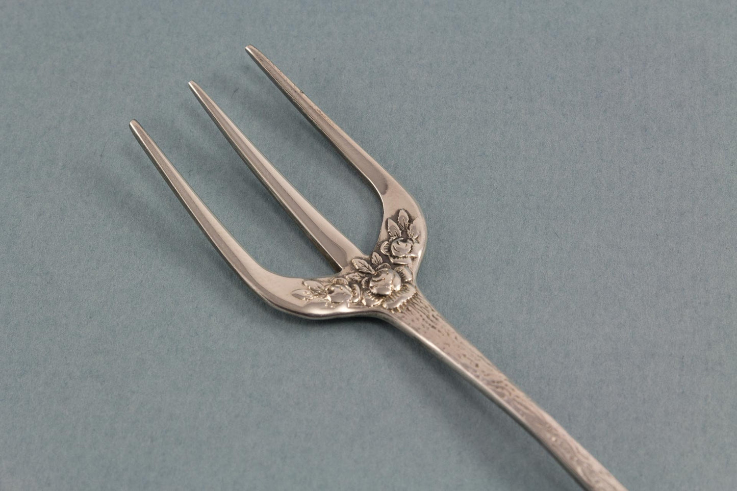 Versilberte Gabel, Hildesheimer Rose, Brotgabel