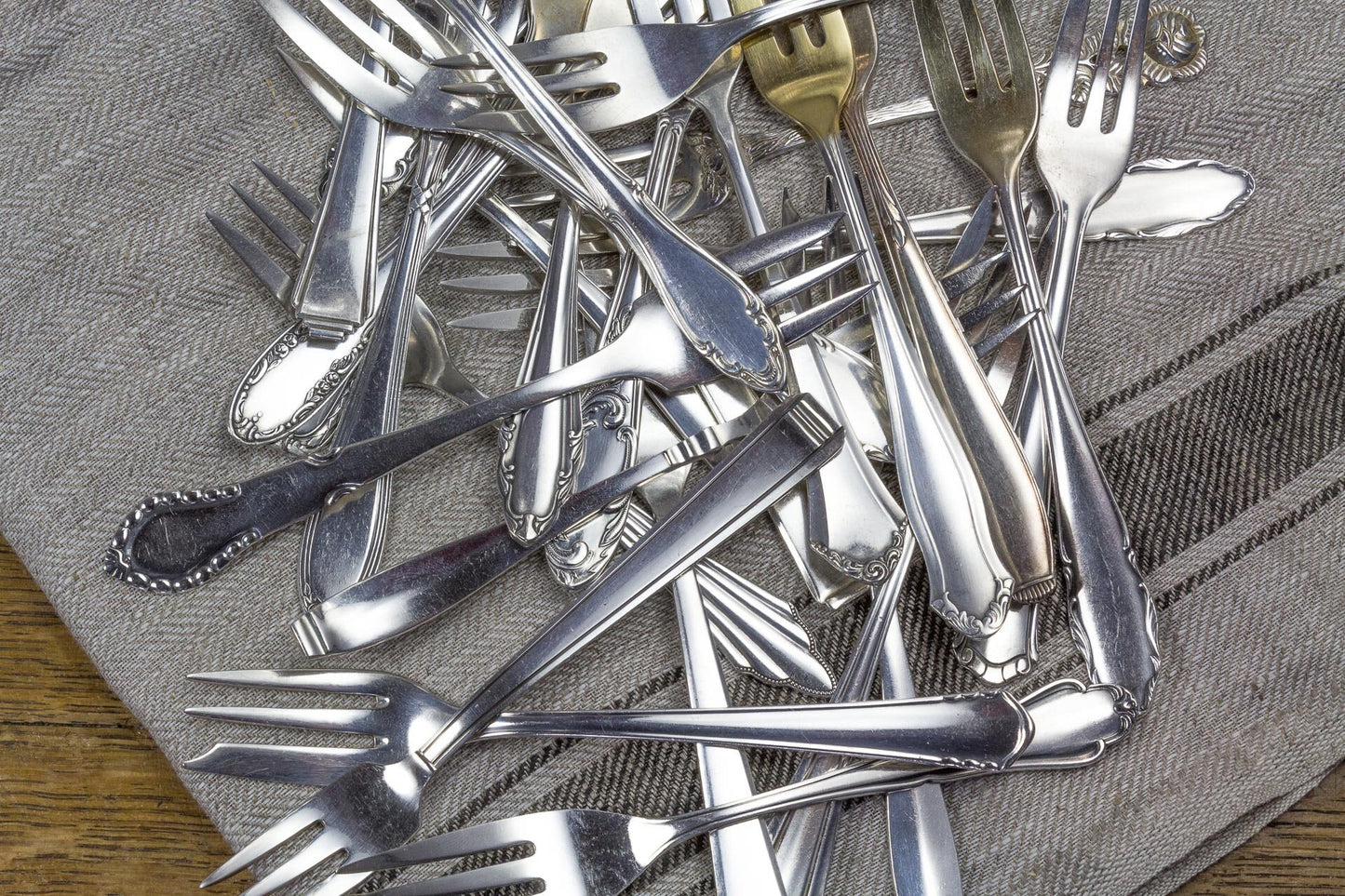 Mix and Match Besteck- Sets für Kaffee und Kuchen, Vintage- Silberbesteck, Mix und Match 2- teilig