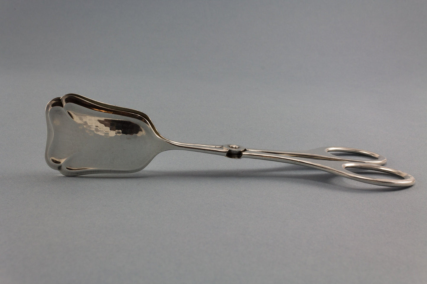 Silver plated cake tongs, pastry pliers