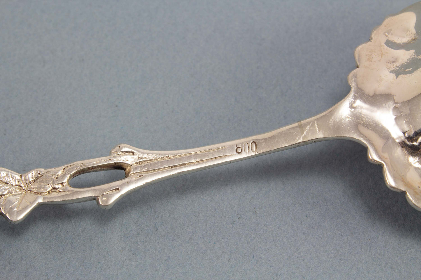 Großer Löffel, 800er Silber, Rosenbesteck, Sahnelöffel, Silberbesteck, antik, schöner Löffel, Löffel für Sahne, alter Löffel, Tafelsilber