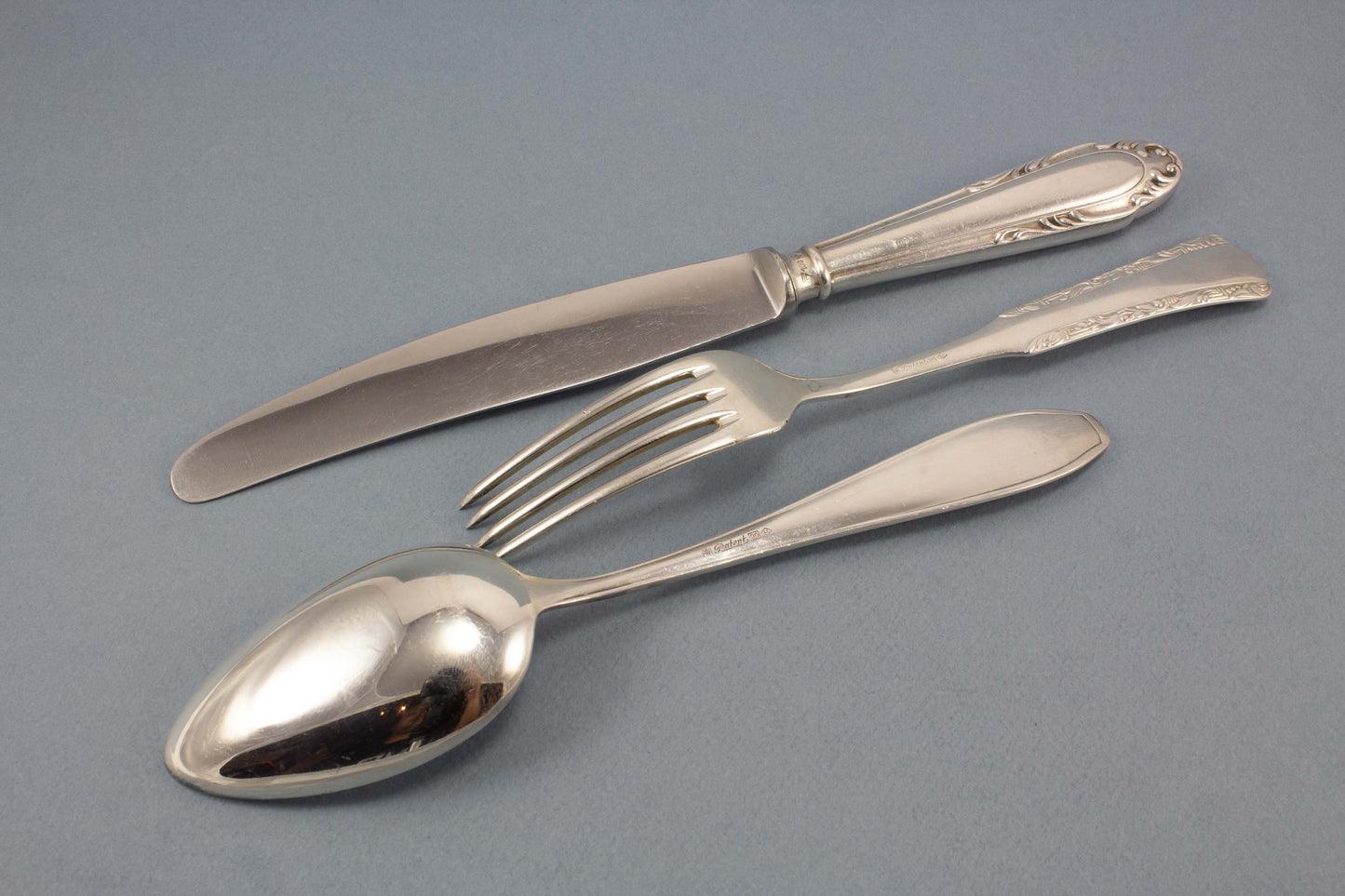 Besteck Set, versilbert, Messer, Gabel,Löffel, Mix and Match, Tafelsilber