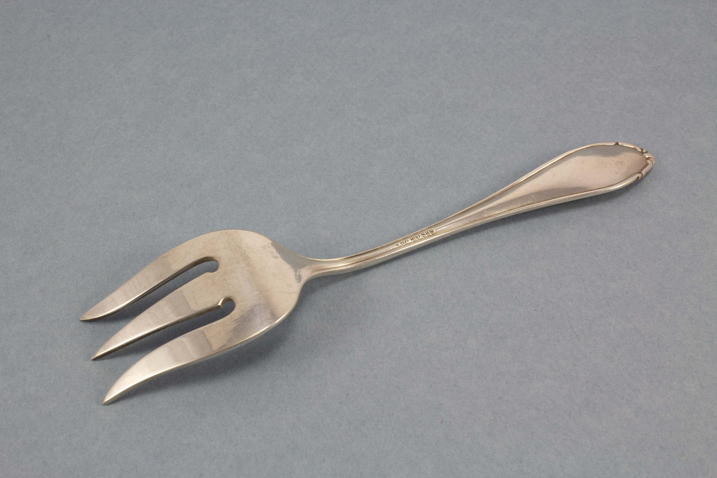 Silberne Brotgabel, SBS, 800er, Silberbesteck