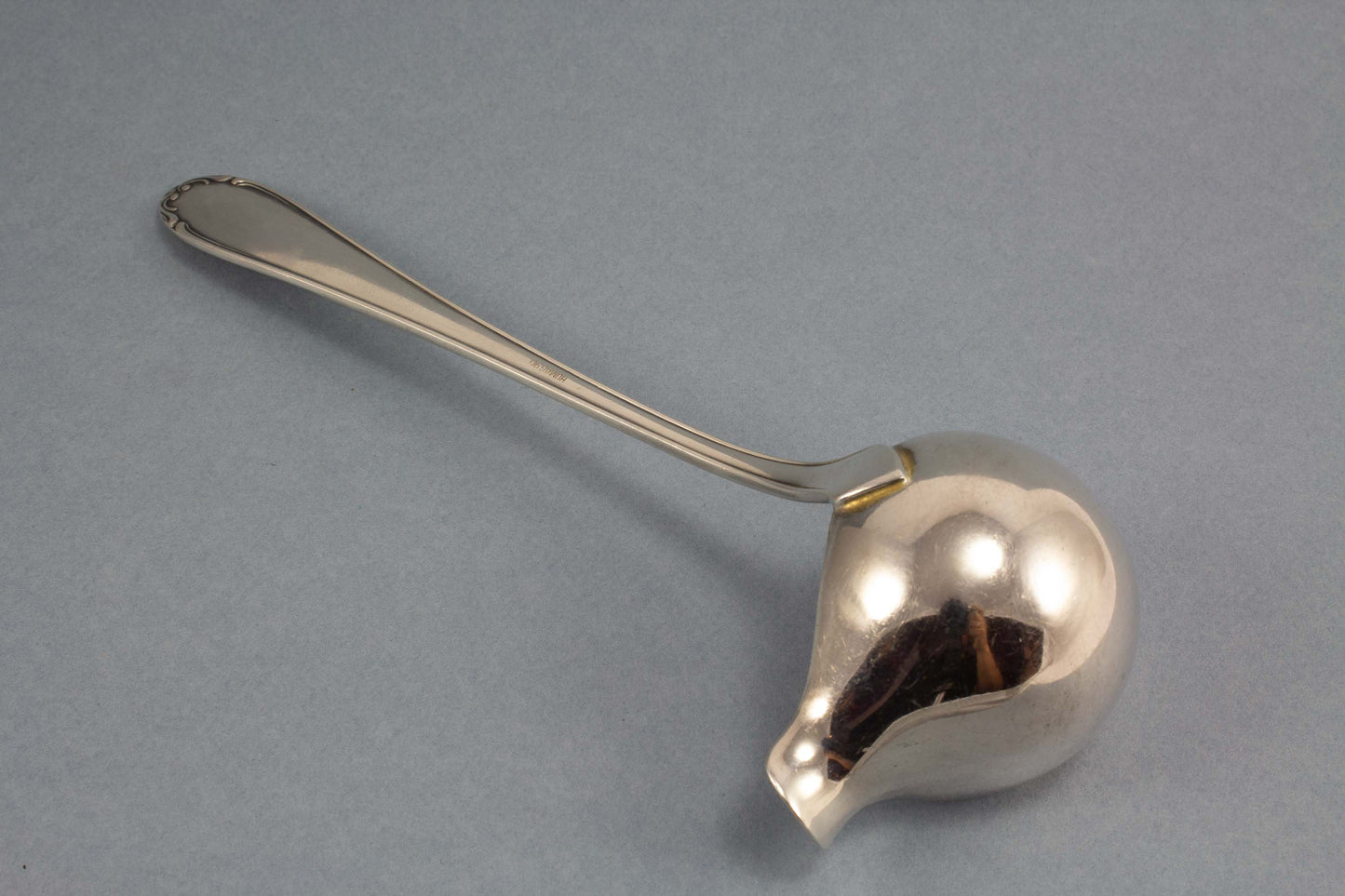 Saucenkelle, versilbert, Muster, Kelle, versilberte Kelle