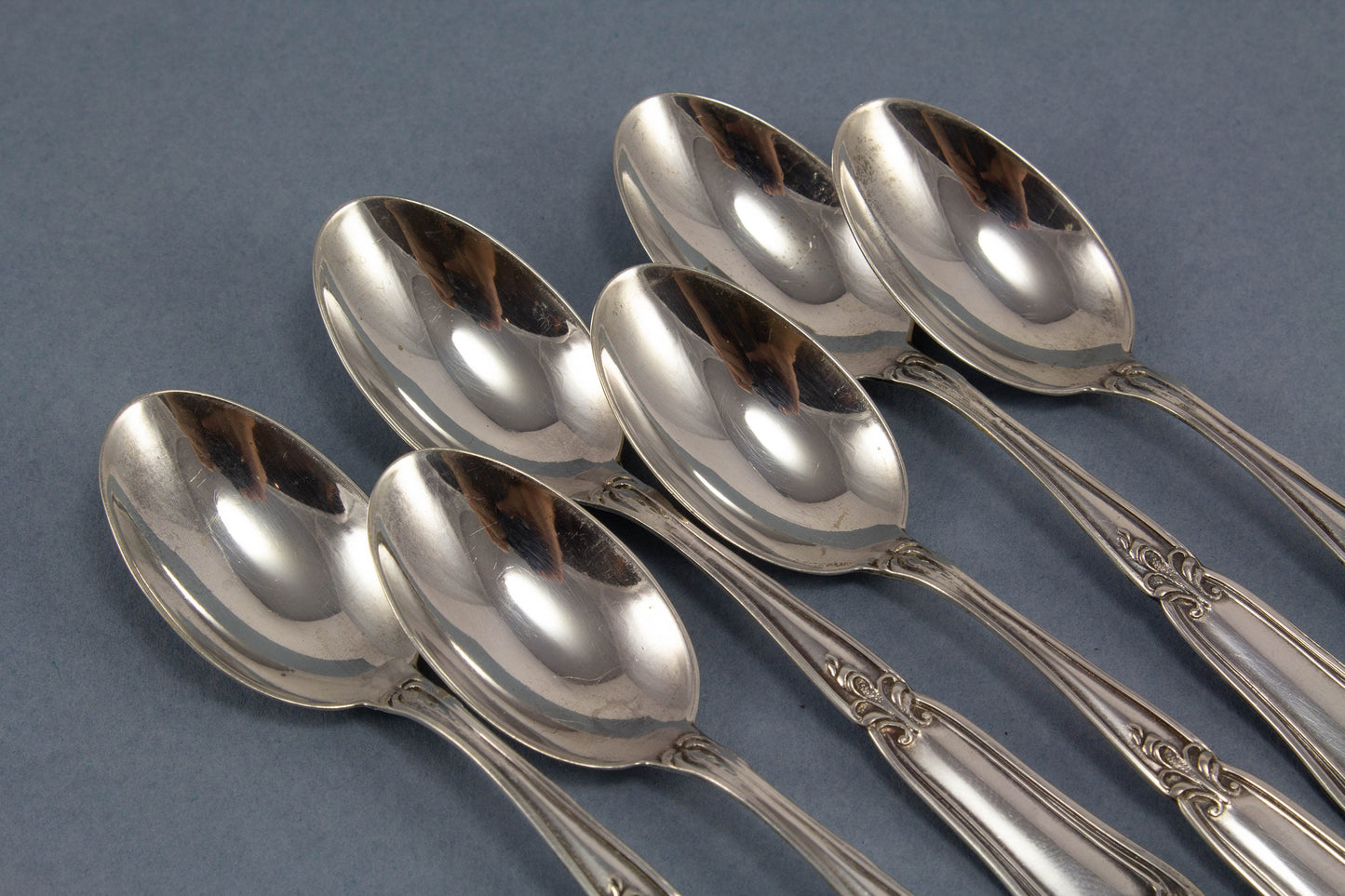 6 antike Mokkalöffel 800er Silber, Art Deco