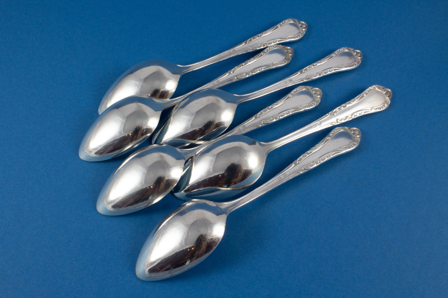 6 silver-plated teaspoons in Art Nouveau style