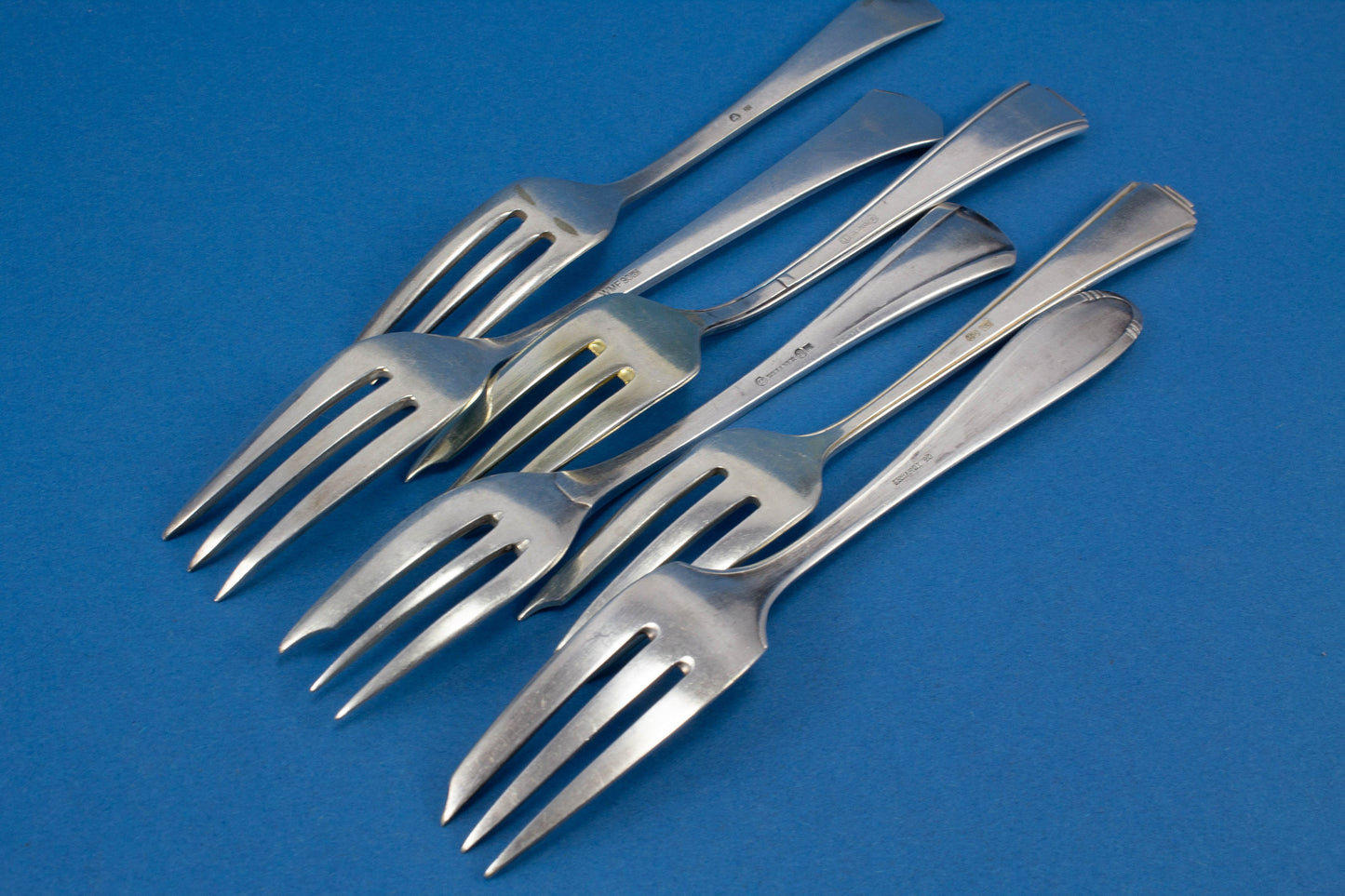 6 versilberte Kuchengabeln, Mix and Match , Mismatched, Shabby Chic, Gabeln, Foto Requisiten, Schmuckdesign, Tee Party