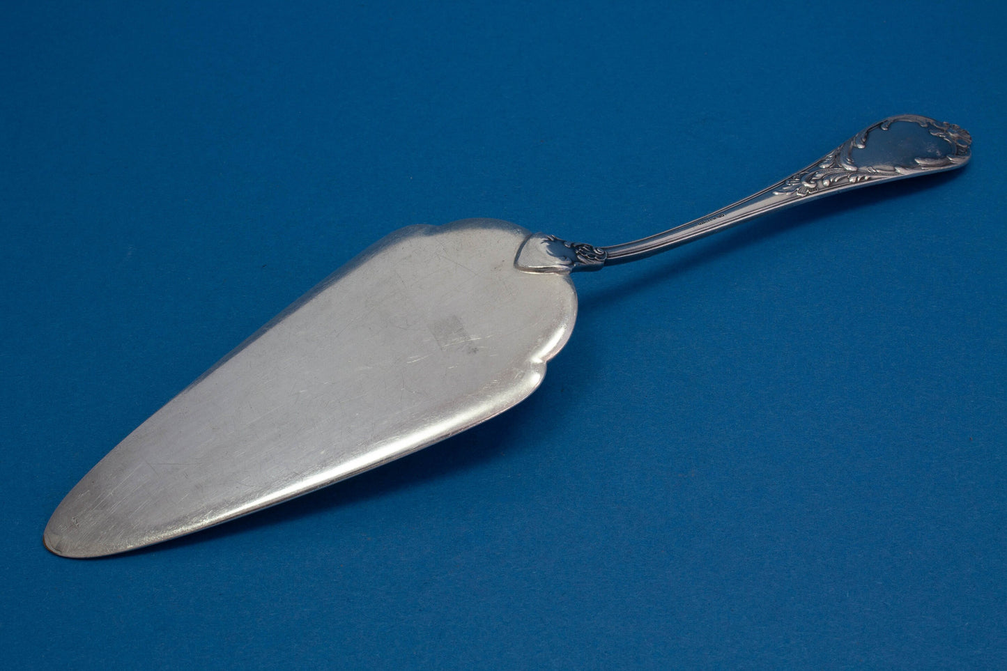 Rokoko Tortenheber, versilbert, Vintage-Kuchenheber