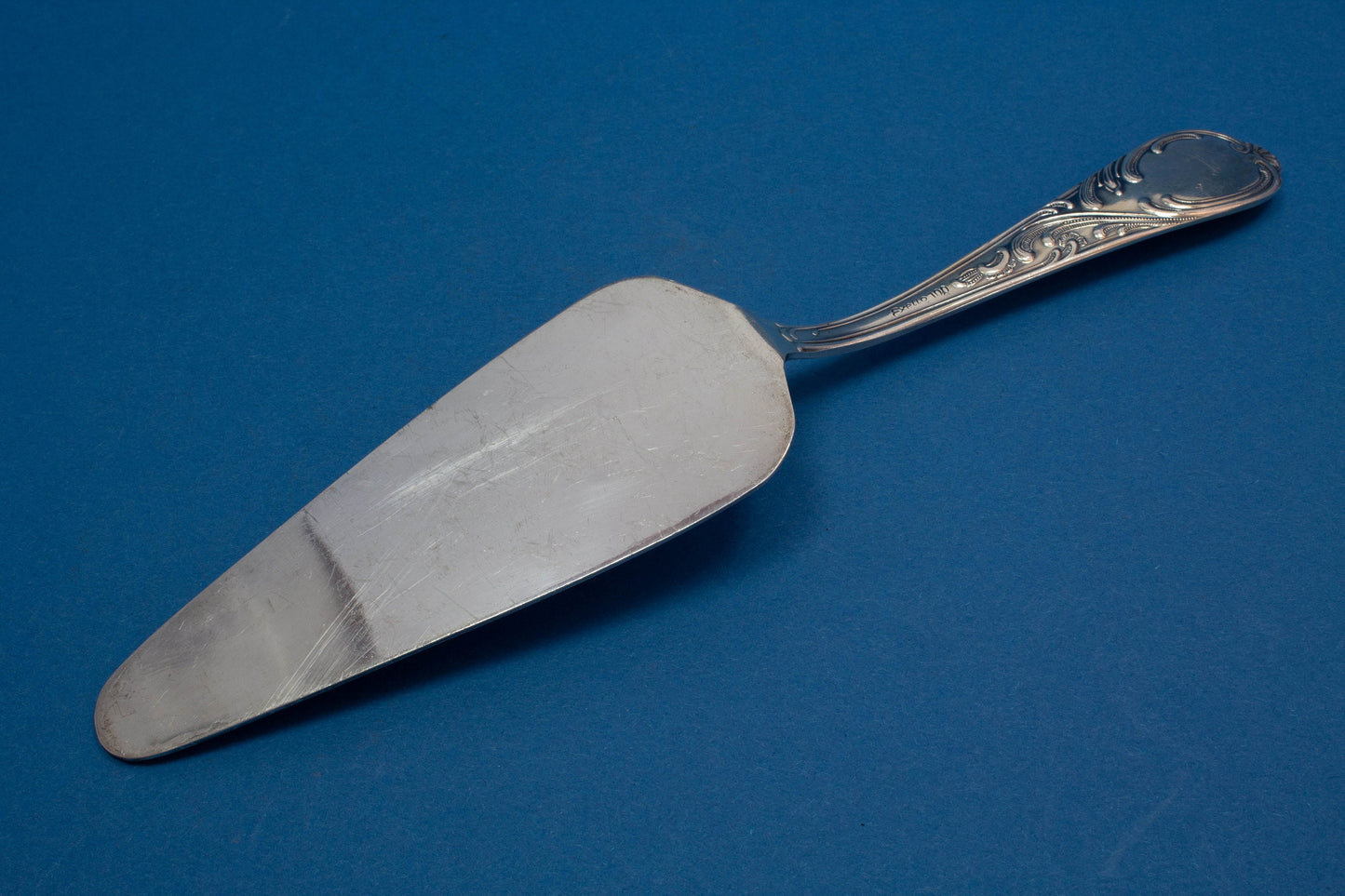 Rokoko Tortenheber, versilbert, Vintage-Kuchenheber