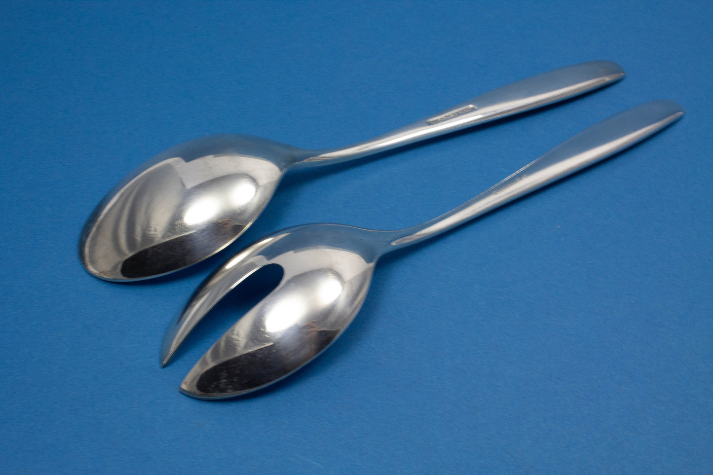 Salatbesteck, WMF Hamburg, versilbert, Salatlöffel, Salatgabel, Servierbesteck, Vorlegebesteck, Besteck für Salat