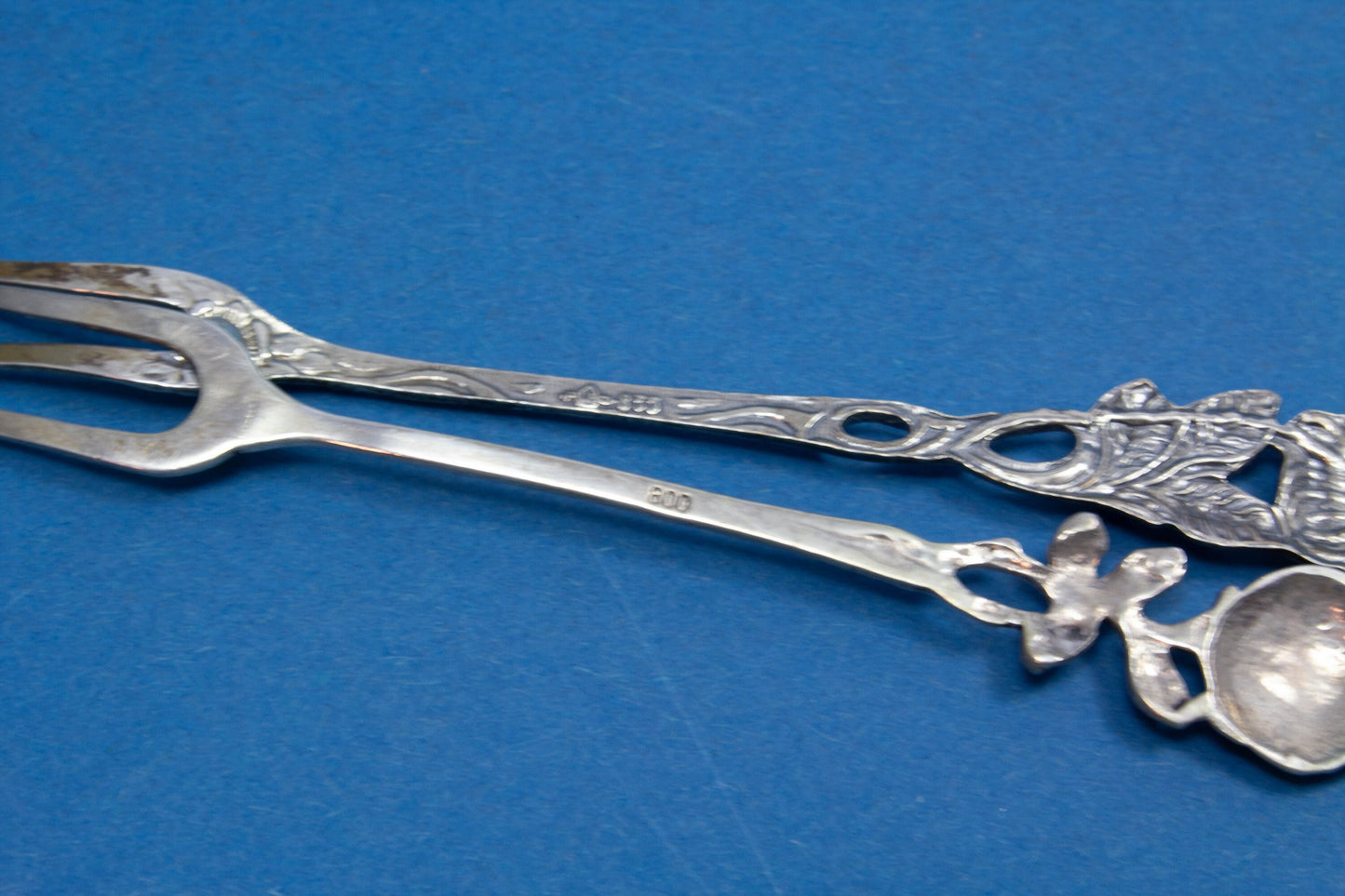 2 Cocktailgabeln aus Silber, Hildesheimer Rose