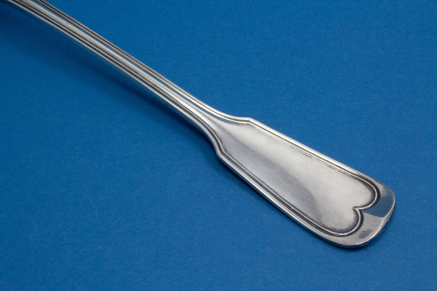 Großer Gemüselöffel, versilberter Servierlöffel, WMF Augsburger Faden