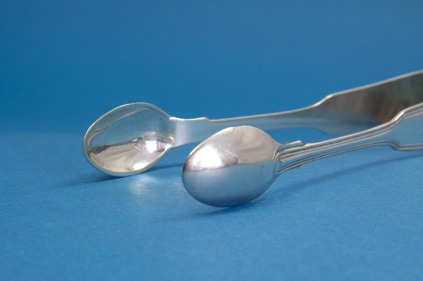 Zuckerzange, Augsburger Faden , versilbert, Zange für Zucker