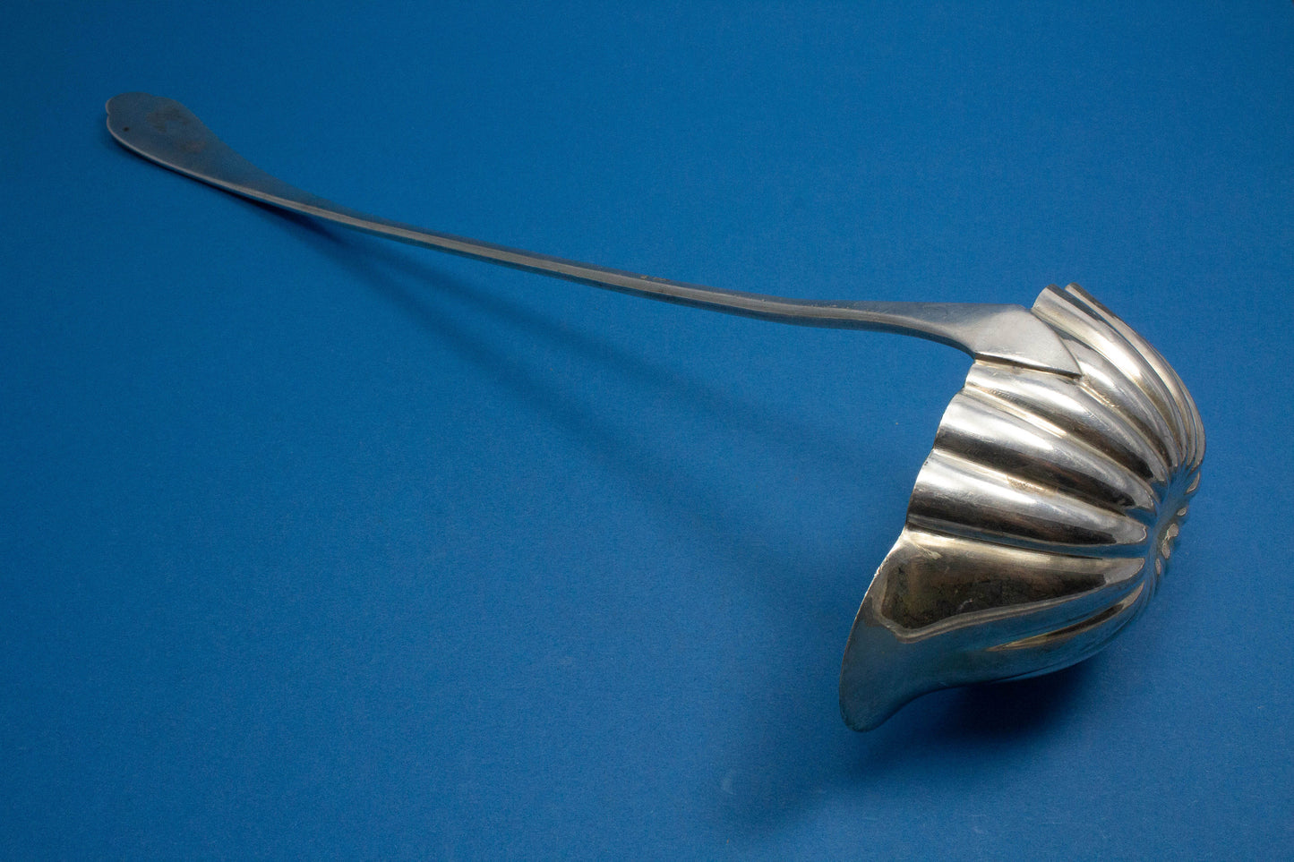 Große antike Kelle im Jugendstil, Punschkelle, Bowlekelle, Suppenkelle, 1910