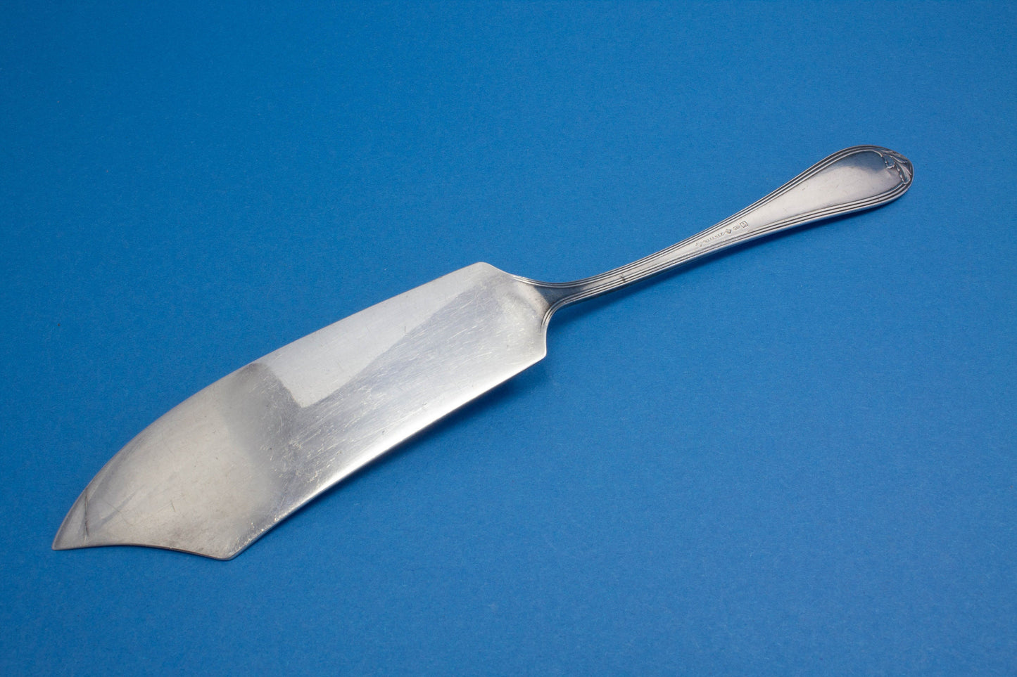 Antikes Fischvorlegebesteck von Wellner, Modell Eva, seltenes Vorlegemesser