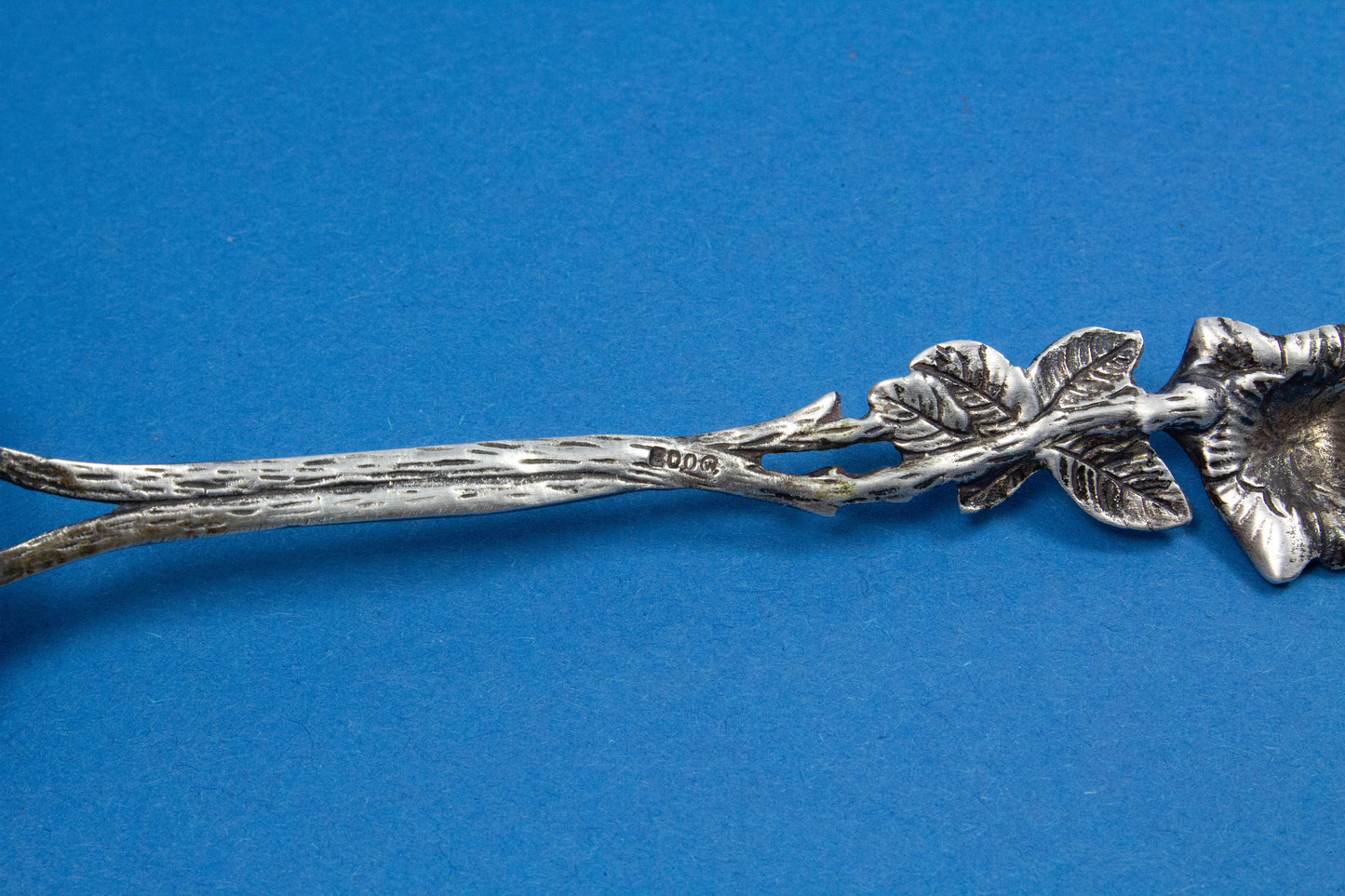 Großer Löffel, 800er Silber, Rosenbesteck, Sahnelöffel