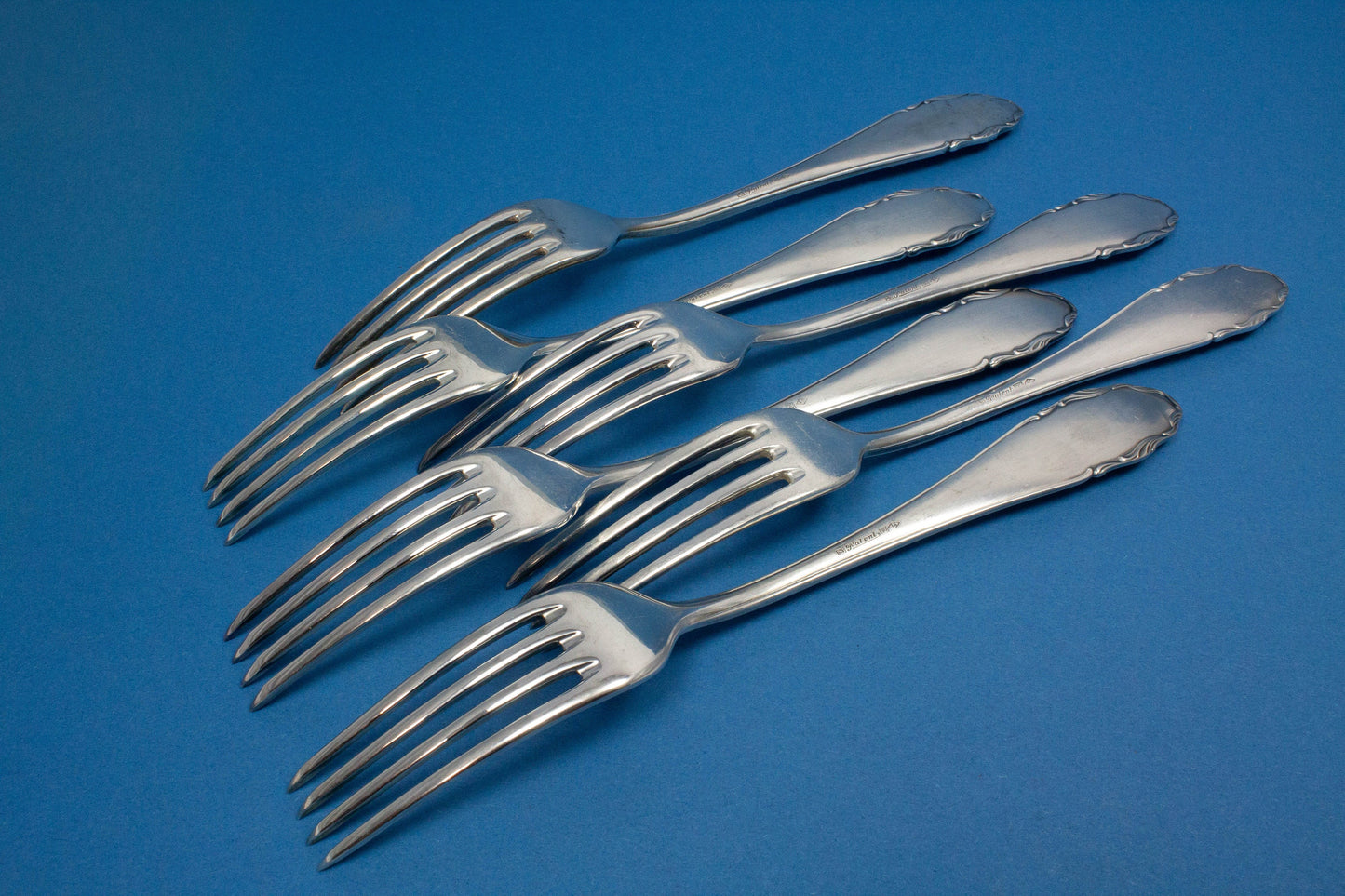 6 versilberte Tafelgabeln, WMF 2200