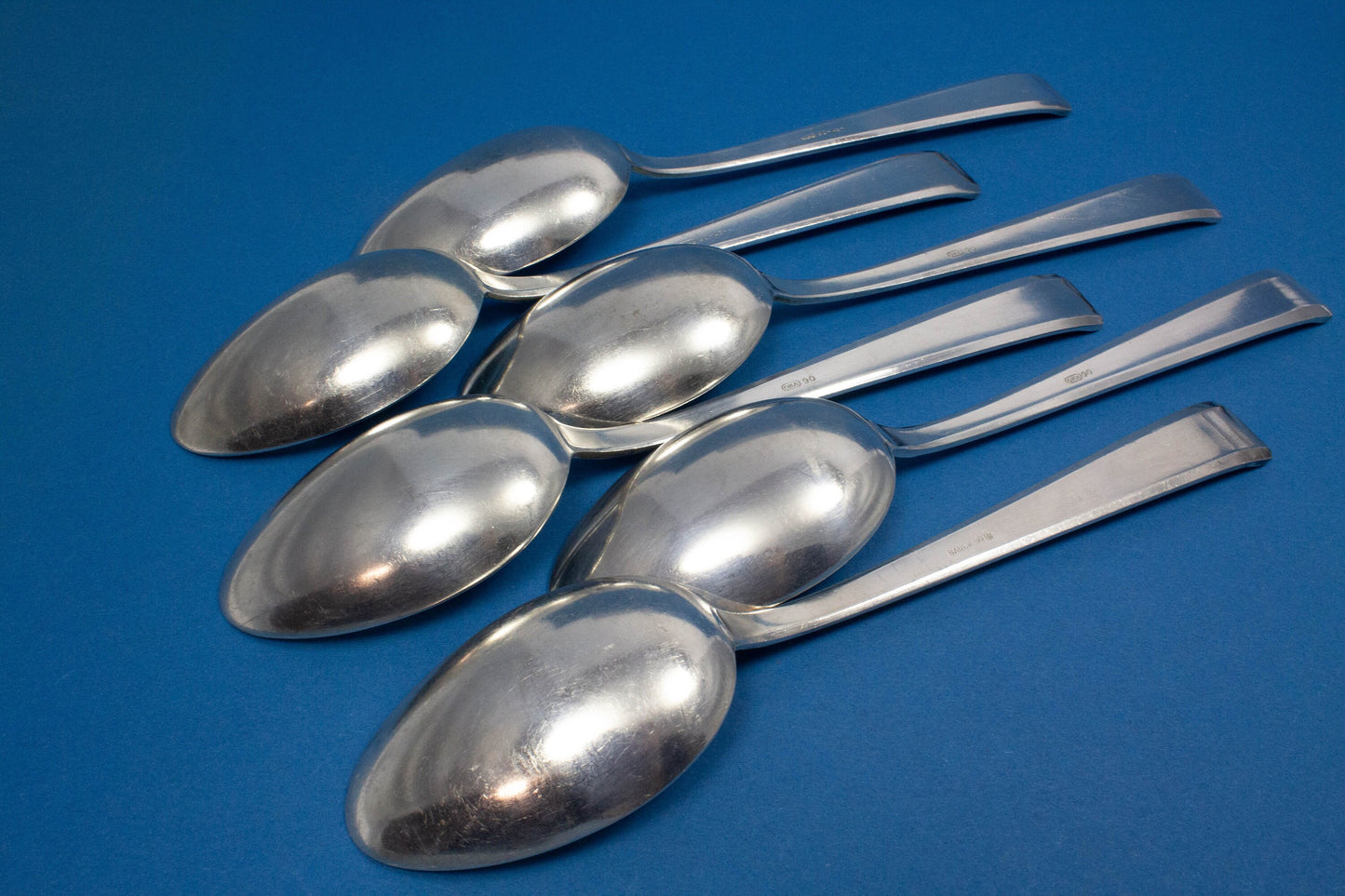 6 schöne Esslöffel, Tafellöffel, OKA Art Deco