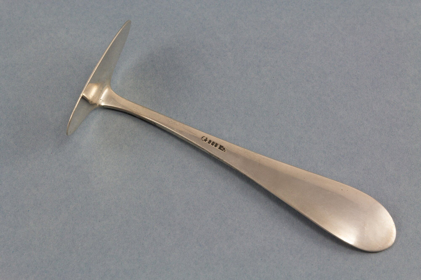 Jugendstil Breischieber aus 800er Silber, versilberter Speiseschieber für Kinder, antikes Kinderbesteck - Löffelland