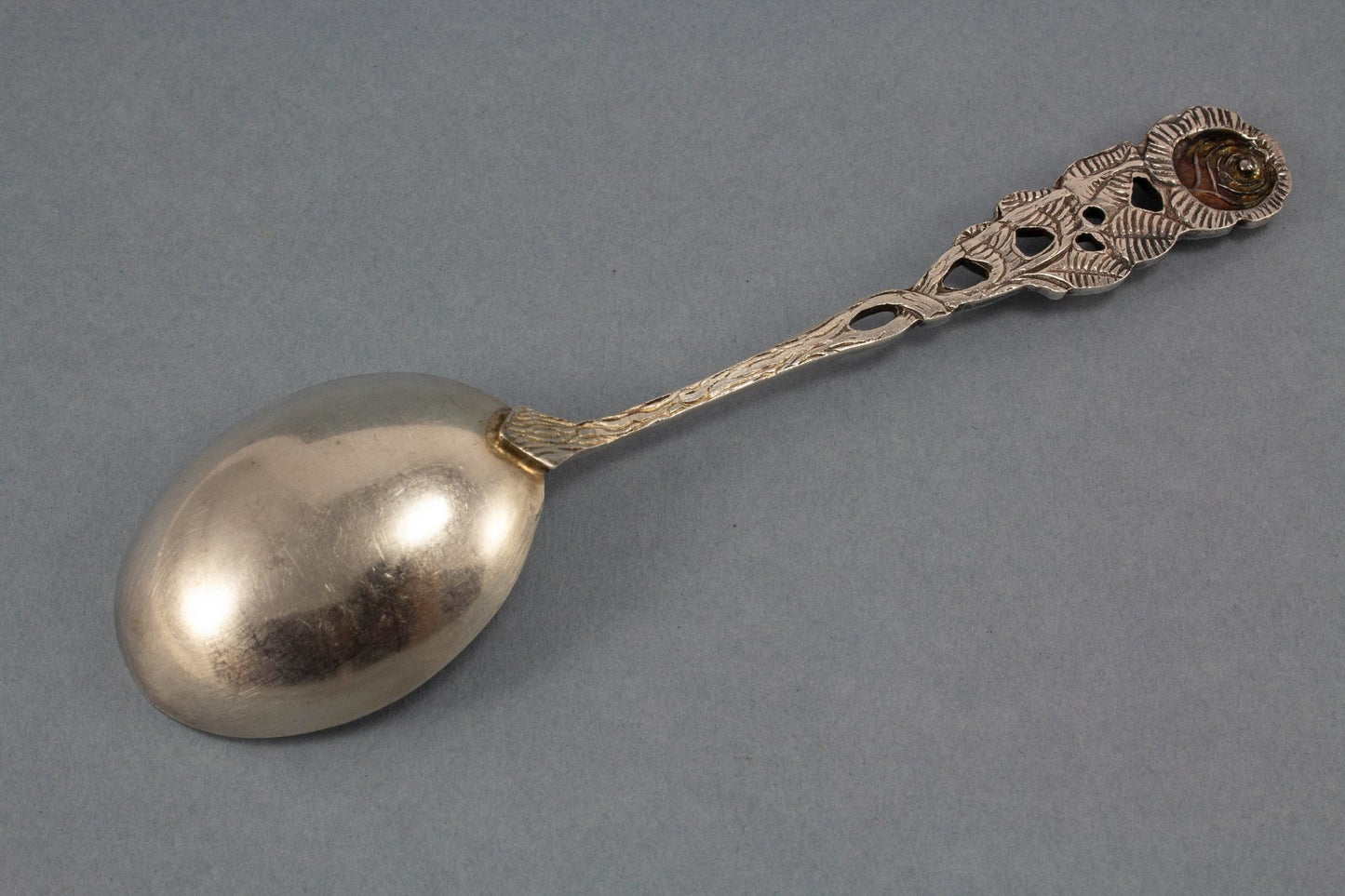 Versilberter Sahnelöffel, Hildesheimer Rose - Löffelland