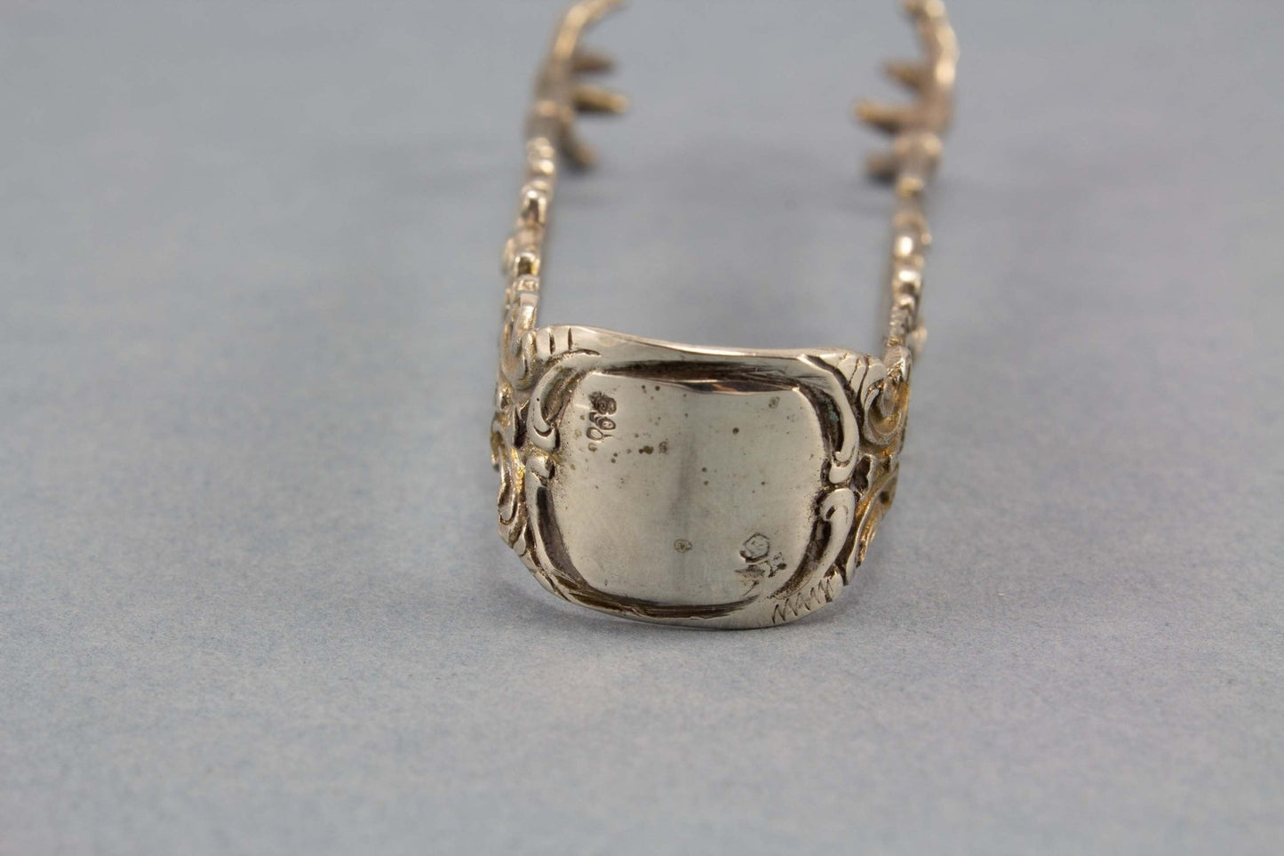 Zuckerzange, 800er Silber, Rokoko, Rosen, Jugendstil - Löffelland