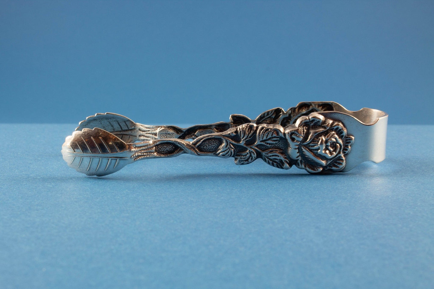 Zuckerzange, Rose , versilbert - Löffelland