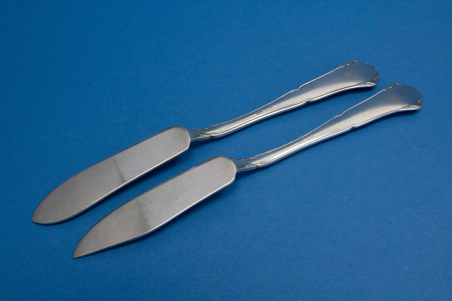 Versilbertes Besteck von WMF, Käsemesser und Buttermesser