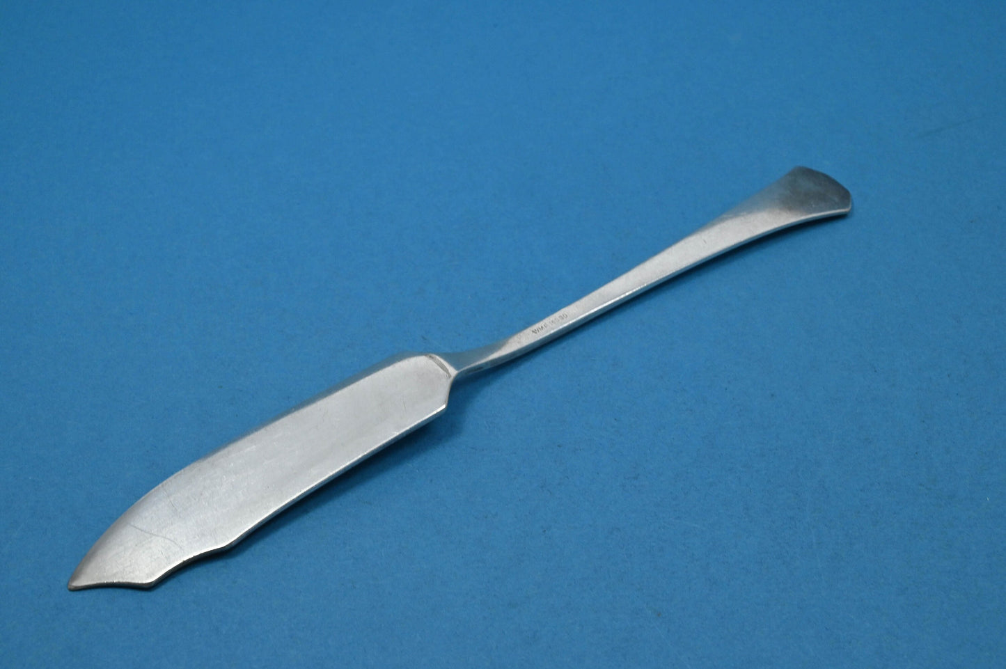 Versilbertes Fischmesser von WMF, WMF 600 Art Deco