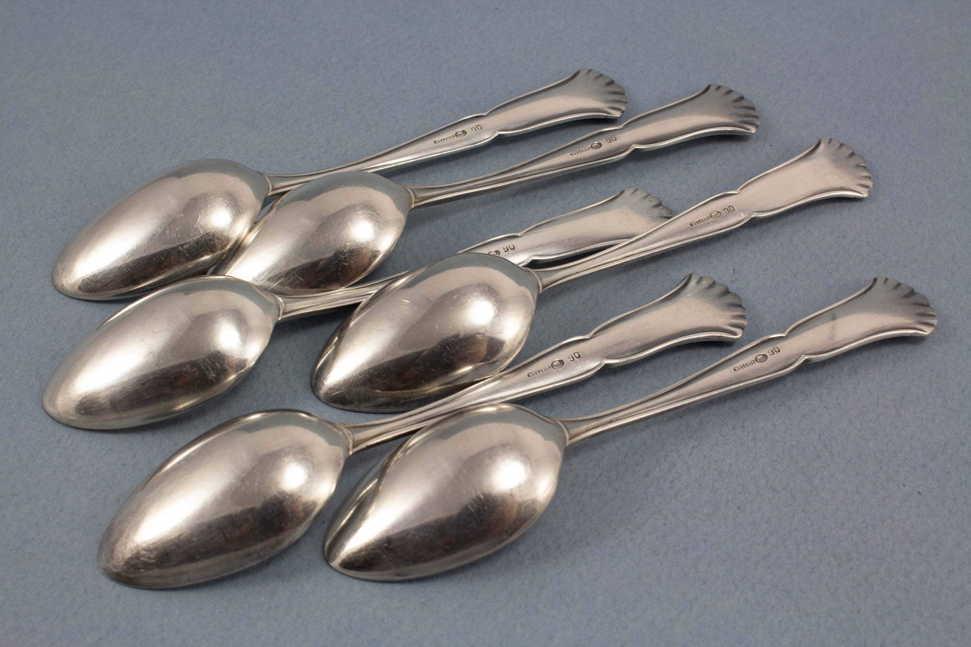 6 rare mocha spoons from Wellner