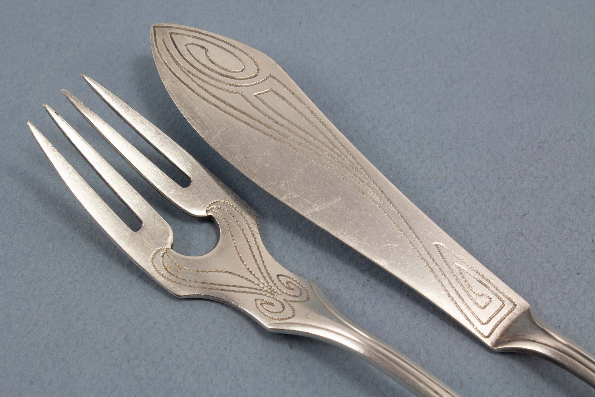 Art Nouveau fish silverware, WMF 37