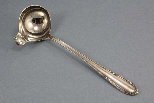 Saucenkelle, versilbert, Muster, Kelle, versilberte Kelle