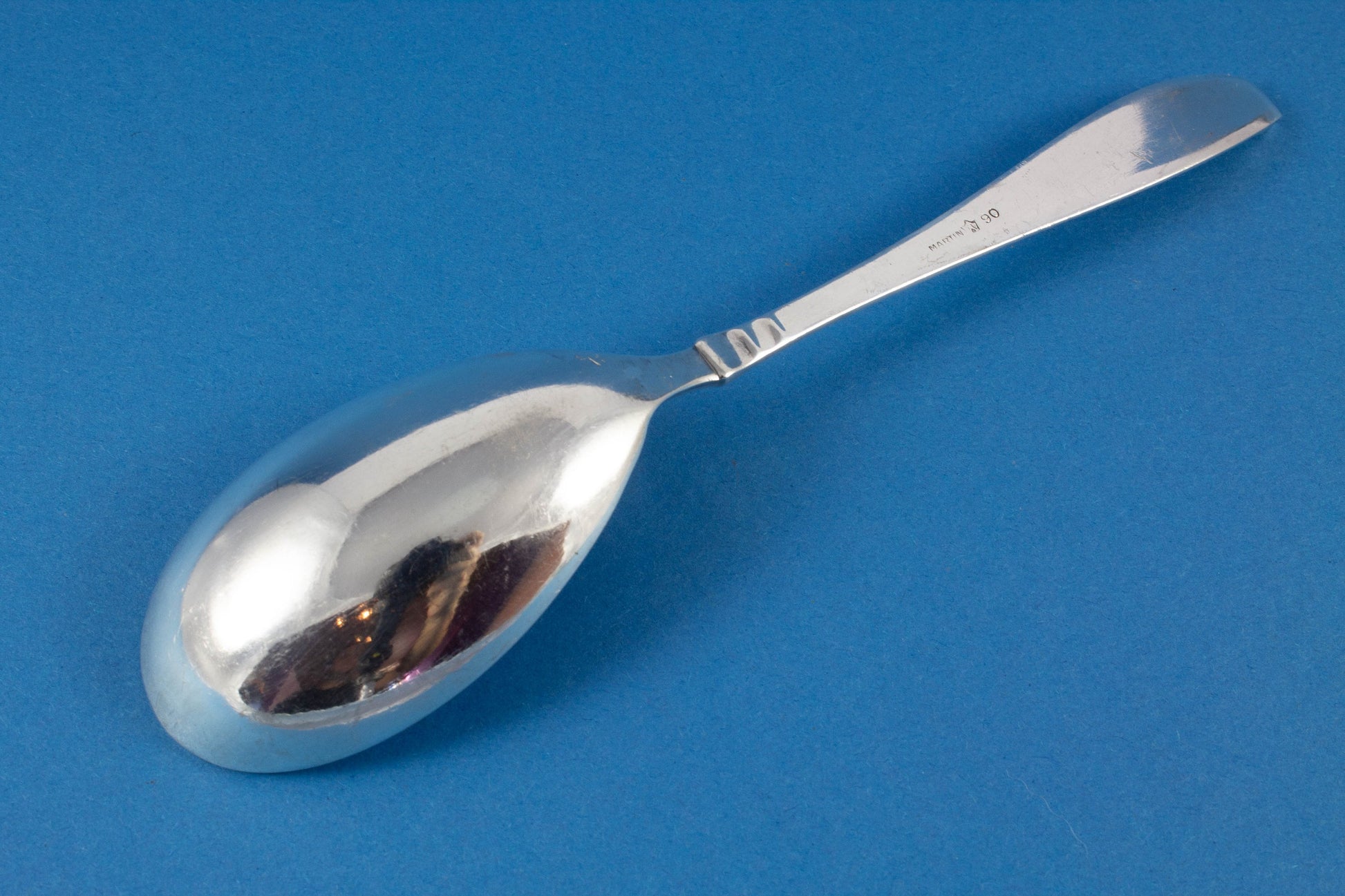 Silver-plated compote spoon in Art Deco pattern by Martin