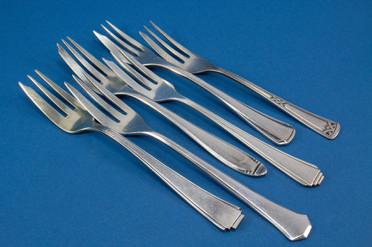 6 versilberte Kuchengabeln, Mix and Match , Mismatched, Shabby Chic, Gabeln, Foto Requisiten, Schmuckdesign, Tee Party