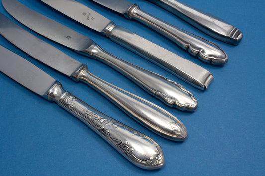 Mix and Match Messer Set, 6 versilberte Messer