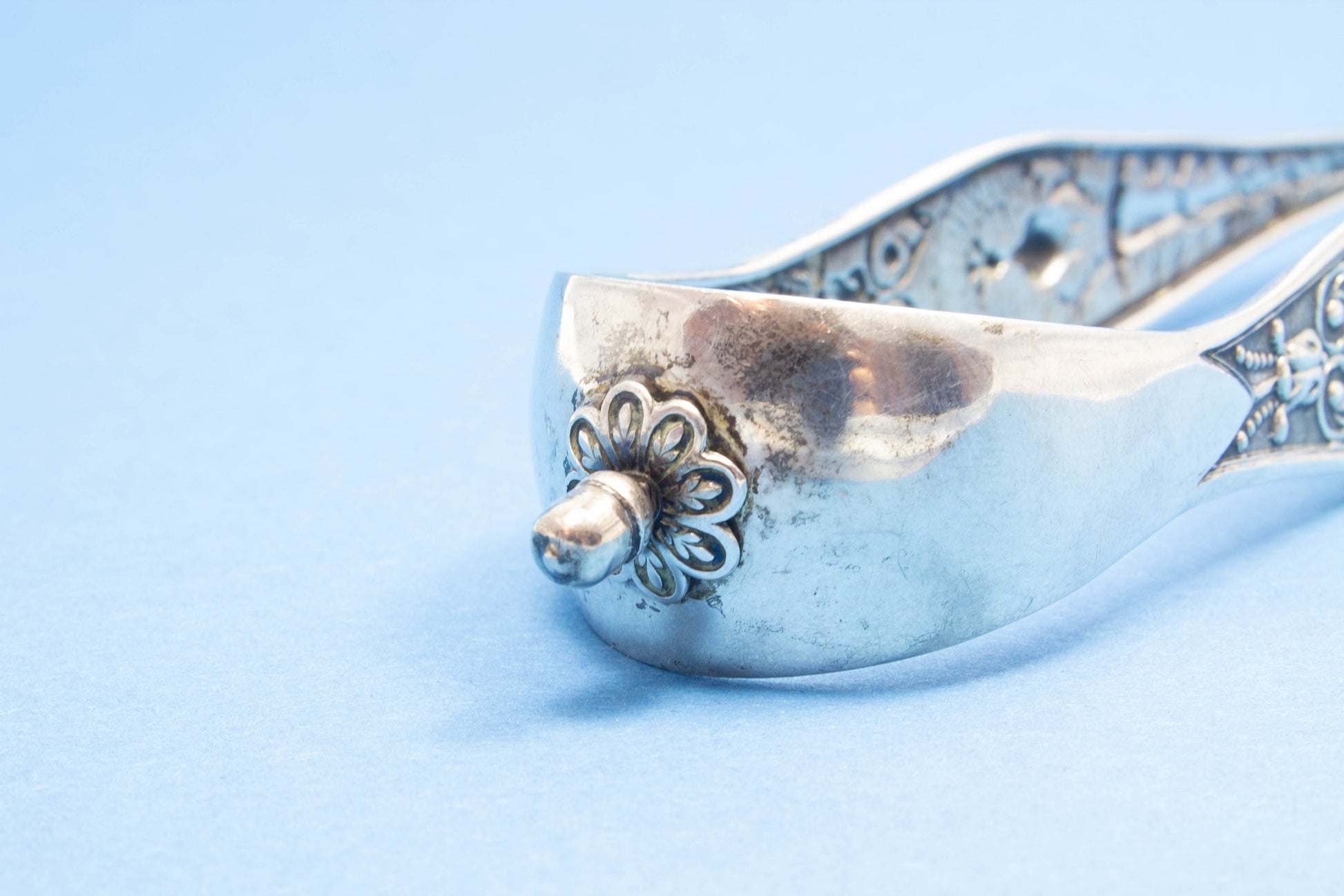 Edle Zange aus Silber, antike Eiswürfelzange, Zuckerzange