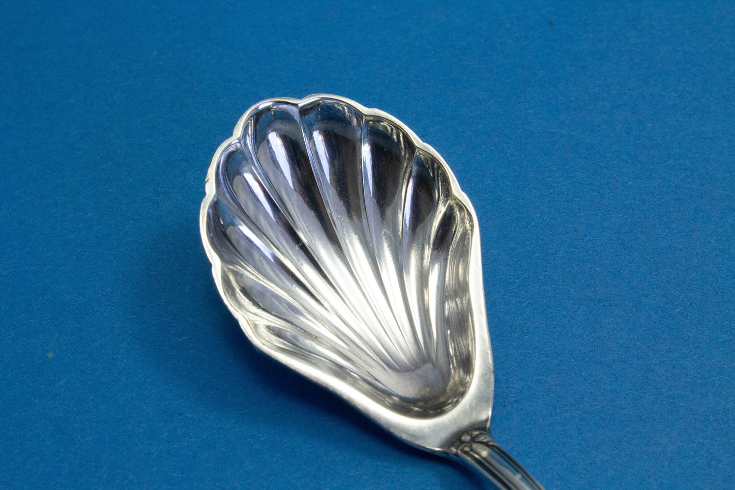 Silver-plated sugar spoon, mid century