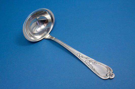 Versilberte Saucenkelle, Rokoko