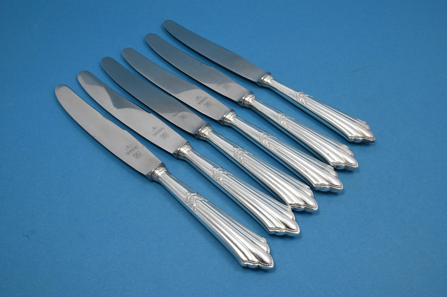 6 Dessertmesser, WMF 900 Fächer, Messer Set